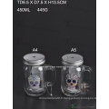 450ml 16oz Handle Mason Jar avec couvercles et pailles